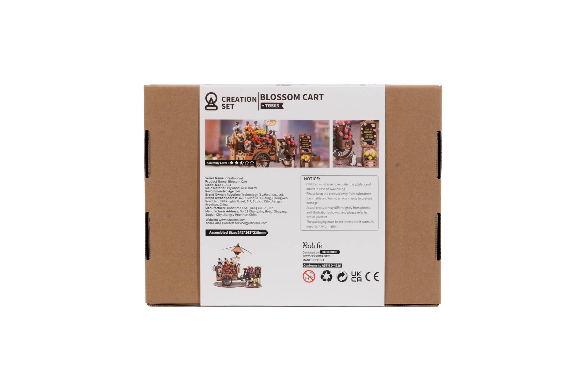 Rolife® Blossom Cart 3D Puzzle Creation Set